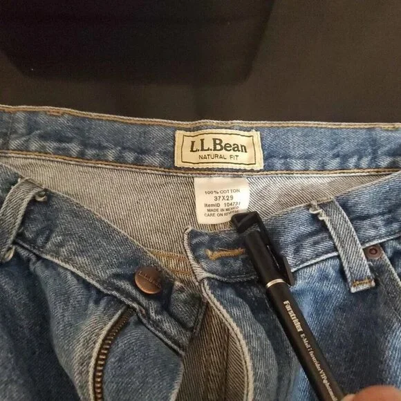 (2) L.L. Bean Relaxed Fit Jeans Men's Blue Denim Size 37 x 29